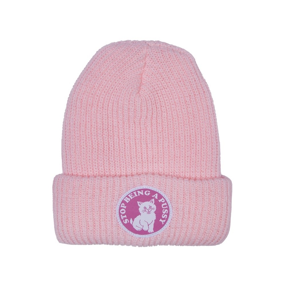 RIPNDIP BEANIE PINK STOP BEING A PUS*Y